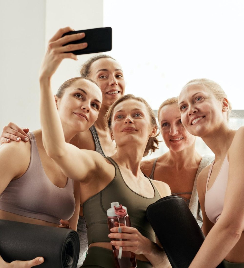 Selfie of fitness women